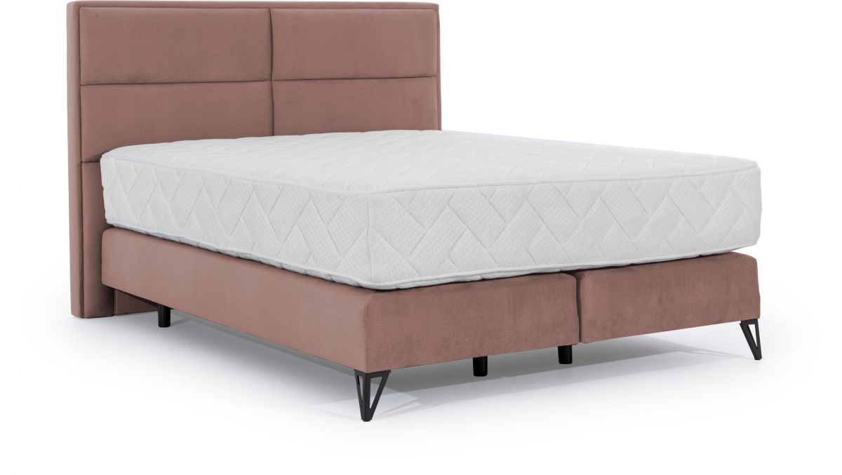 Continental Double Bed Aberdeen 2 | size: Length: 215cm, Width: 160cm, Height: 130cm | color: Pink | image: 0 | variant: 1013173