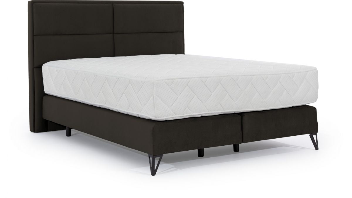 Continental Double Bed Aberdeen | size: Length: 215cm, Width: 140cm, Height: 130cm | color: Brown | image: 0 | variant: 1013125