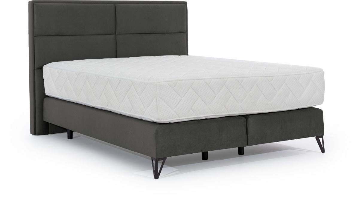 Continental Double Bed Aberdeen | size: Length: 215cm, Width: 140cm, Height: 130cm | color: Gray | image: 0 | variant: 1013134