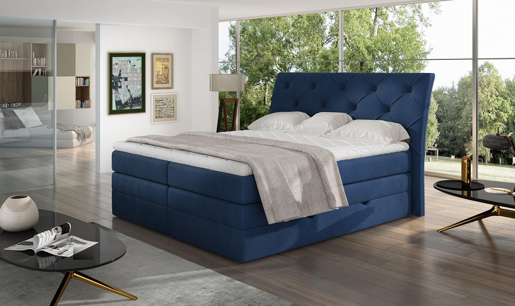 Continental Double Bed Addlestone | size: Length: 215cm, Width: 158cm, Height: 120cm | color: Solar | image: 1 | variant: 1013073