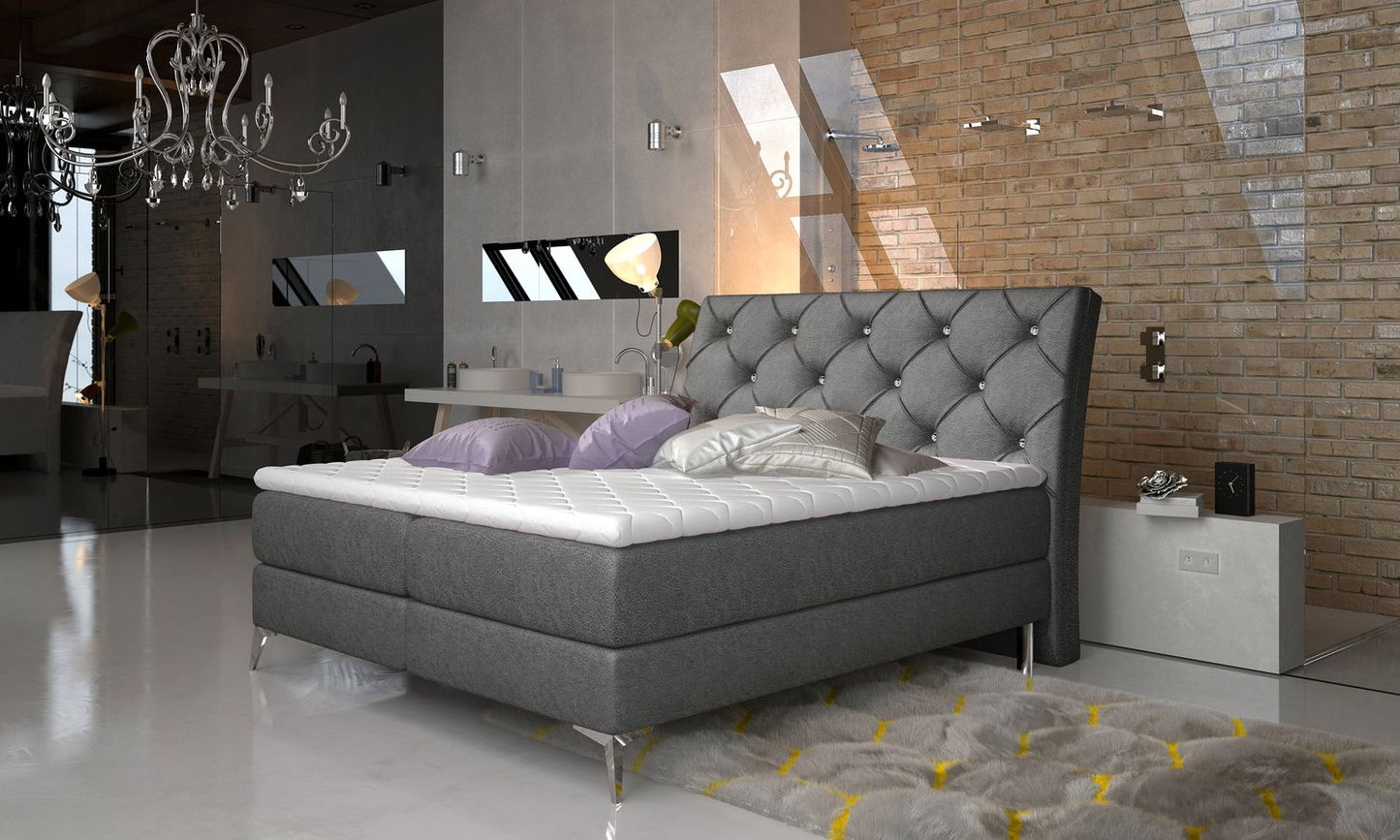Continental Double Bed Adel 1 | size: Length: 215cm, Width: 165cm, Height: 118cm | color: Dora | image: 1 | variant: 1008412