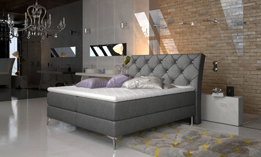 Continental Double Bed Adel | size: Length: 215cm, Width: 145cm, Height: 118cm | color: Dora | image: 1 | variant: 1008397