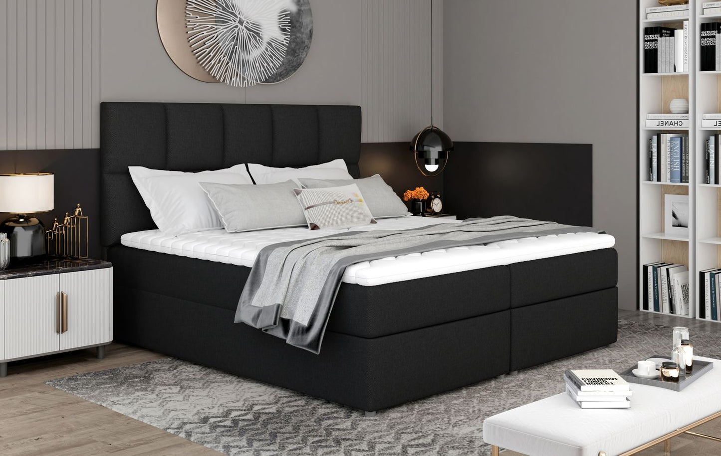 Continental Double Bed East Abercynon 1 | size: Length: 210cm, Width: 165cm, Height: 124cm | color: Sawana | image: 1 | variant: 1012751