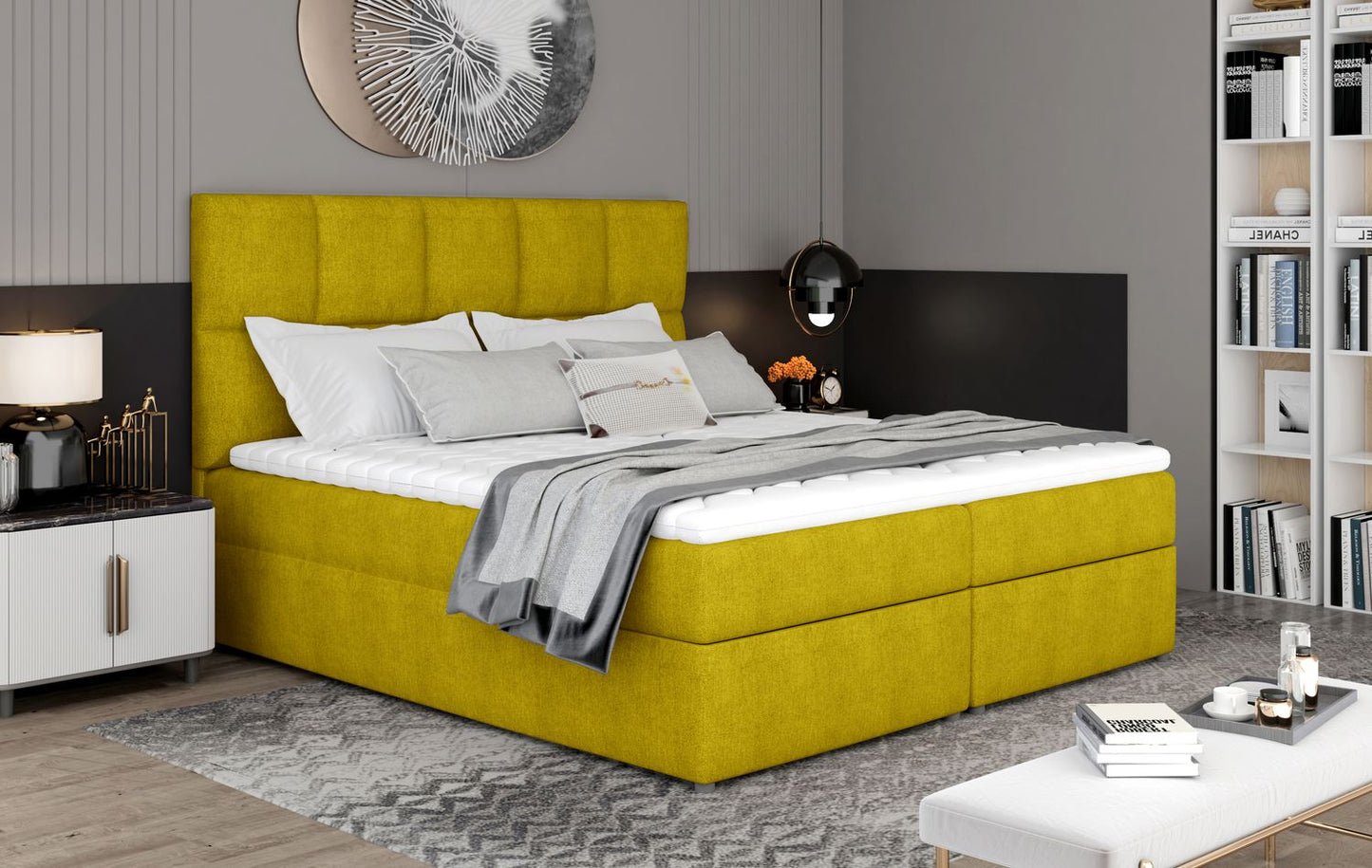 Continental Double Bed East Abercynon 2 | size: Length: 210cm, Width: 185cm, Height: 124cm | color: Omega | image: 1 | variant: 1012763