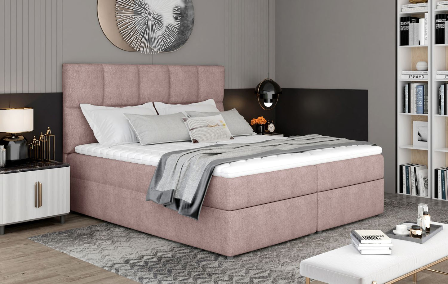 Continental Double Bed East Abercynon | size: Length: 210cm, Width: 145cm, Height: 124cm | color: Omega | image: 1 | variant: 1012732