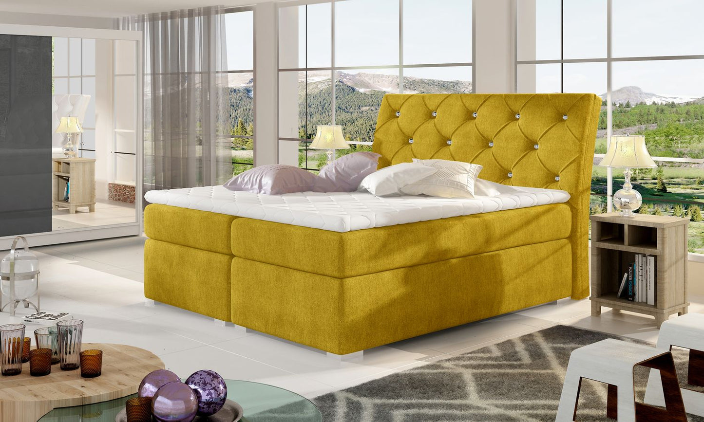Continental Double Bed East Guayaquil 1 | size: Length: 208cm, Width: 163cm, Height: 116cm | color: Omega | image: 1 | variant: 1012173