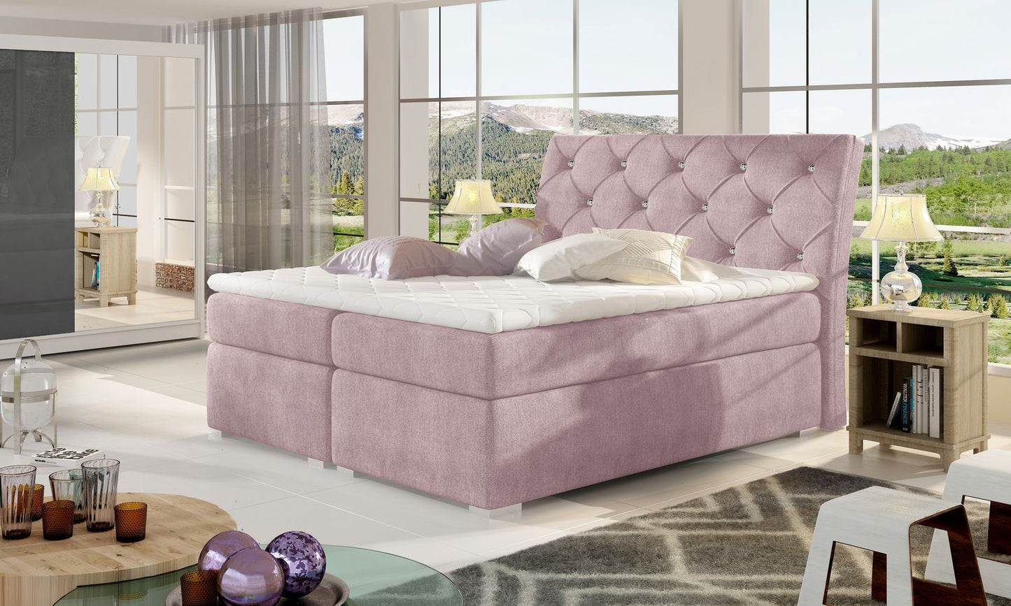 Continental Double Bed East Guayaquil 1 | size: Length: 208cm, Width: 163cm, Height: 116cm | color: Omega | image: 1 | variant: 1012175