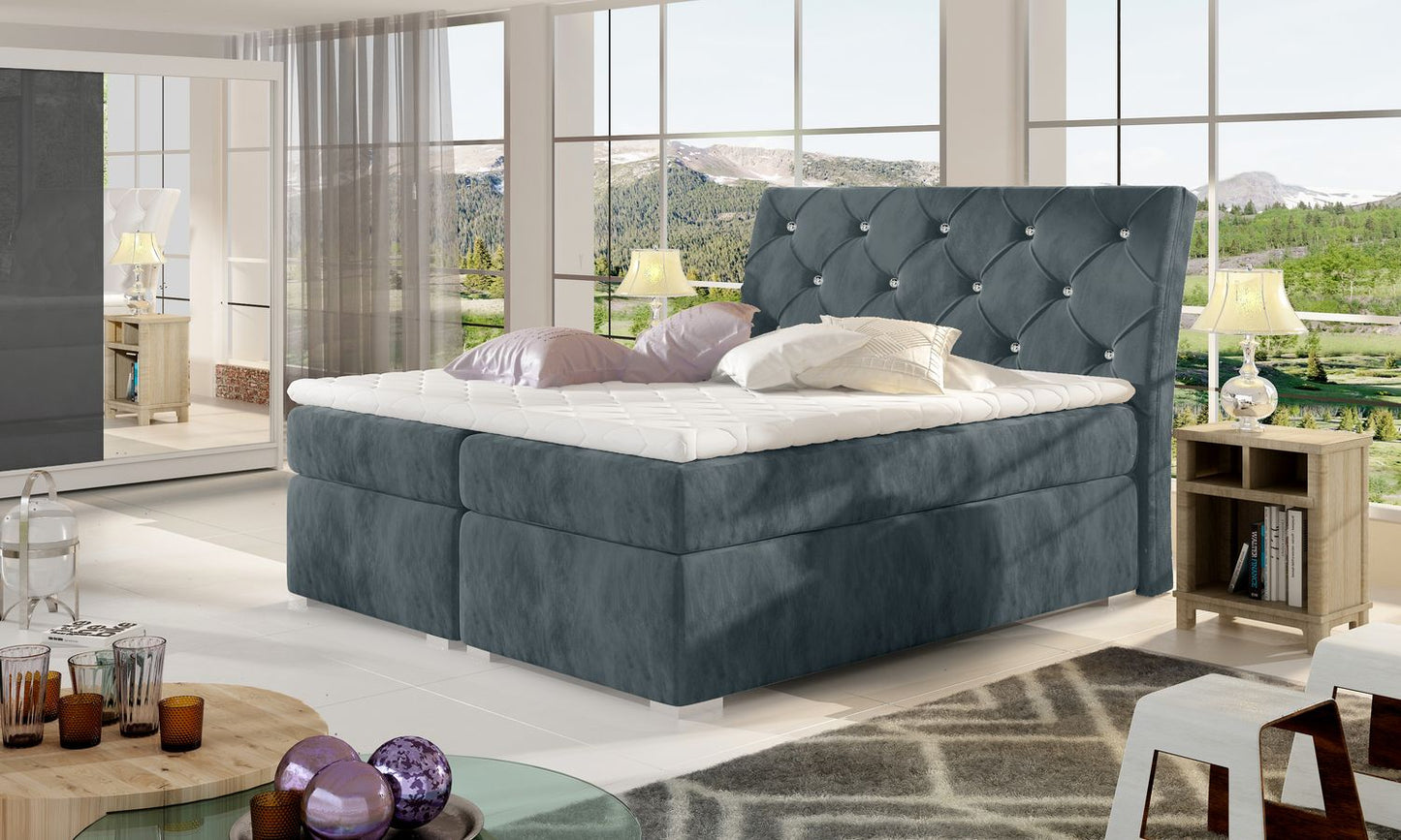 Continental Double Bed East Guayaquil 1 | size: Length: 208cm, Width: 163cm, Height: 116cm | color: Paros | image: 1 | variant: 1012176