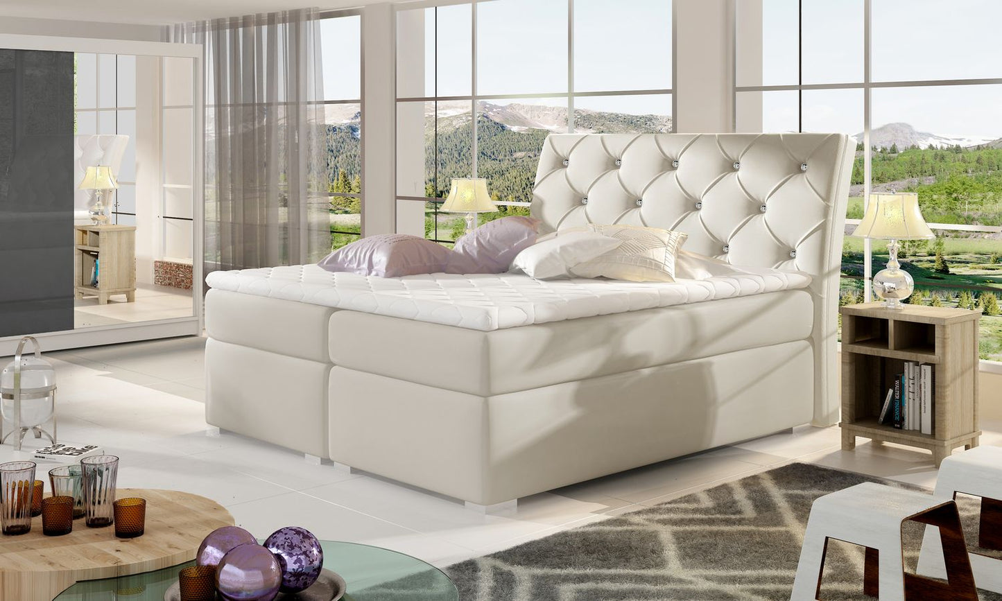 Continental Double Bed East Guayaquil 1 | size: Length: 208cm, Width: 163cm, Height: 116cm | color: Soft | image: 1 | variant: 1012179