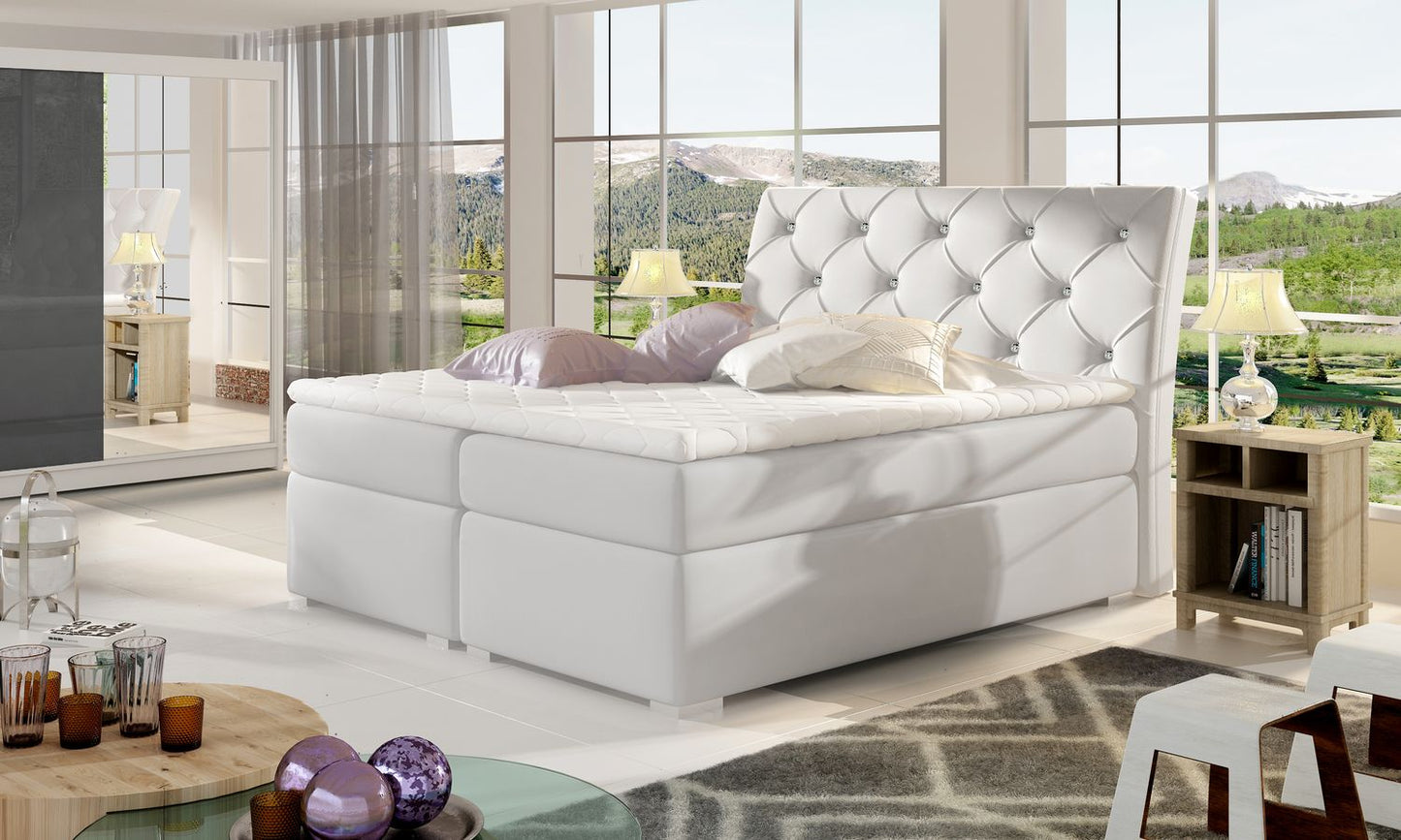 Continental Double Bed East Guayaquil 1 | size: Length: 208cm, Width: 163cm, Height: 116cm | color: Soft | image: 1 | variant: 1012181