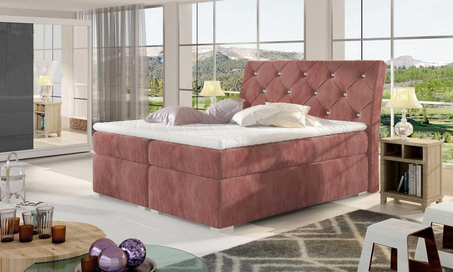 Continental Double Bed East Guayaquil 2 | size: Length: 208cm, Width: 183cm, Height: 116cm | color: Kronos | image: 1 | variant: 1012187