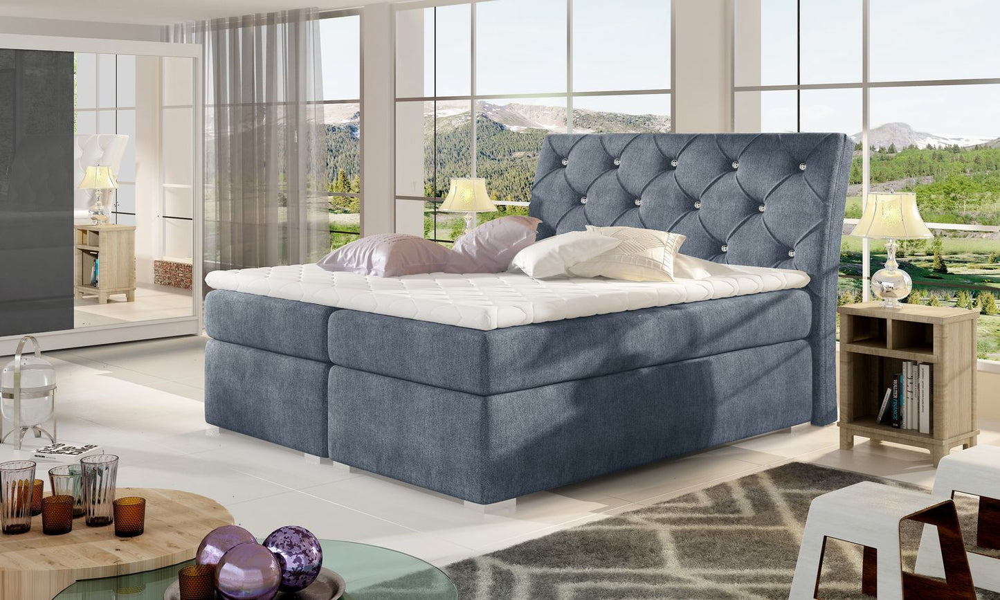 Continental Double Bed East Guayaquil 2 | size: Length: 208cm, Width: 183cm, Height: 116cm | color: Omega | image: 1 | variant: 1012192