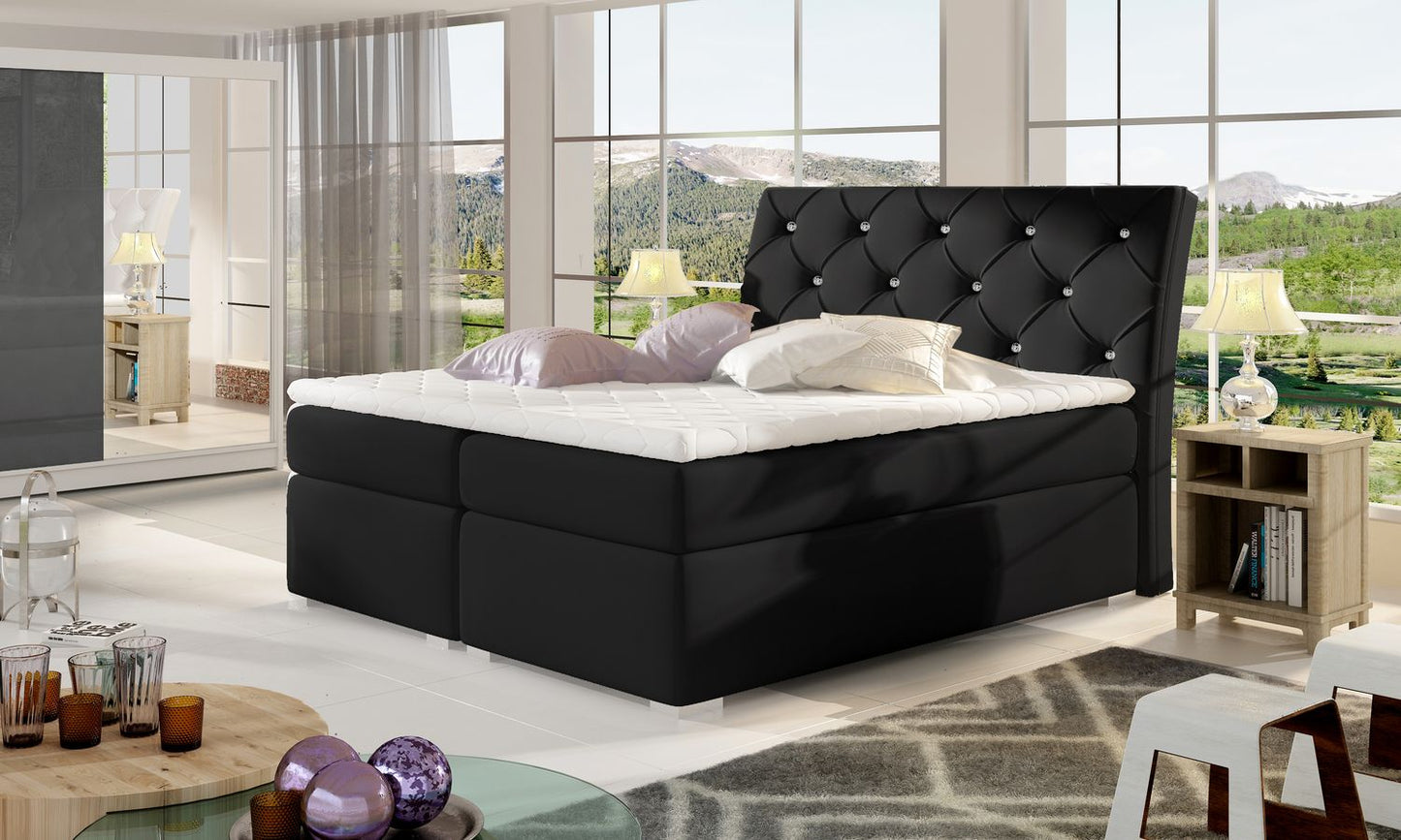 Continental Double Bed East Guayaquil 2 | size: Length: 208cm, Width: 183cm, Height: 116cm | color: Soft | image: 1 | variant: 1012198