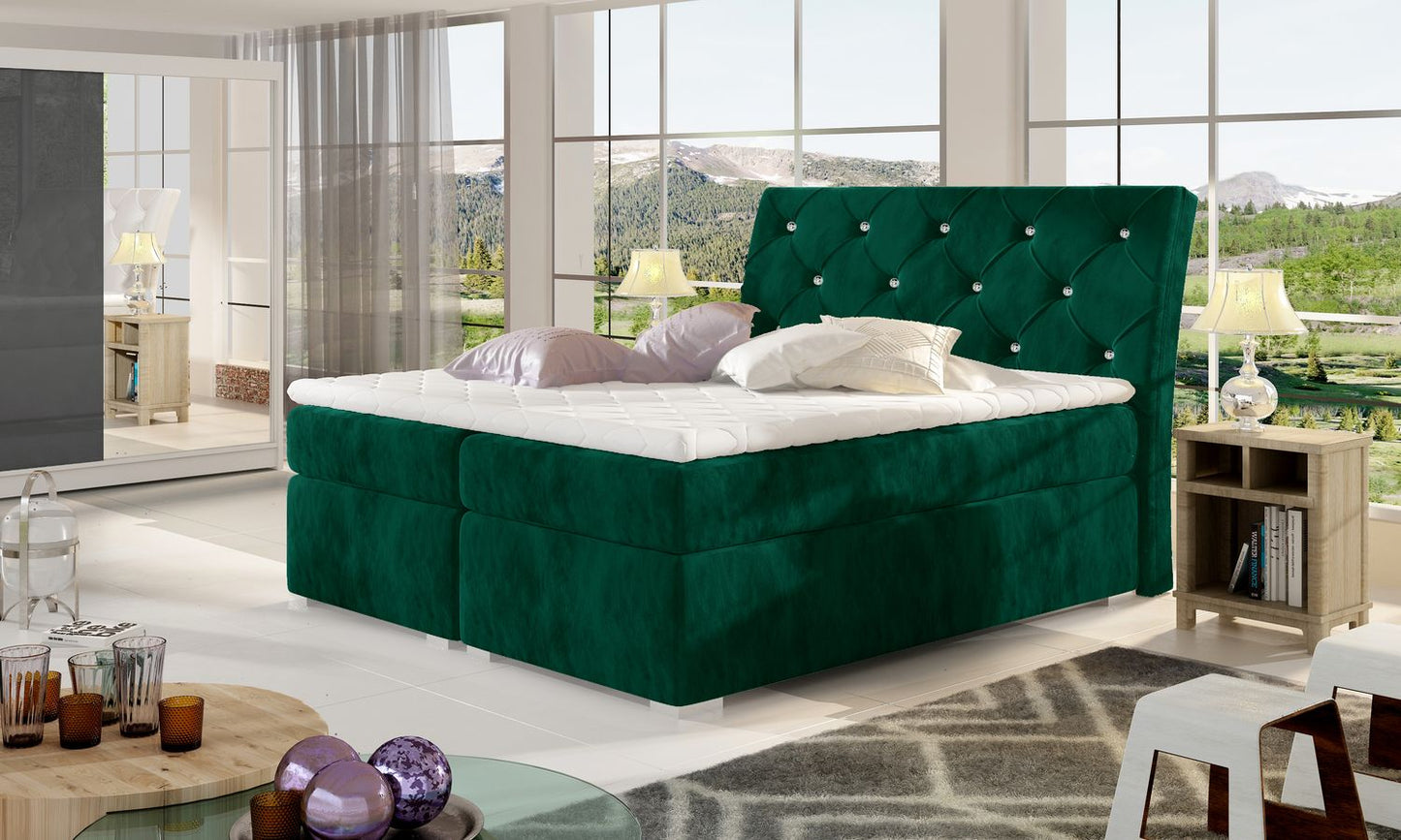 Continental Double Bed East Guayaquil | size: Length: 208cm, Width: 143cm, Height: 116cm | color: Kronos | image: 1 | variant: 1012150