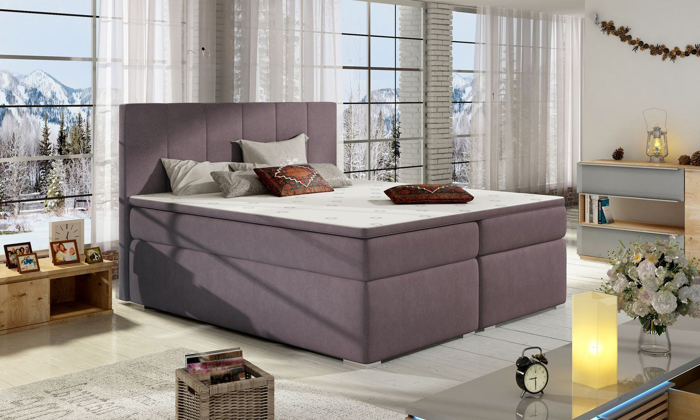 Continental Double Bed East Kaunas 1 | size: Length: 205cm, Width: 160cm, Height: 126cm | color: Soro | image: 1 | variant: 1012350