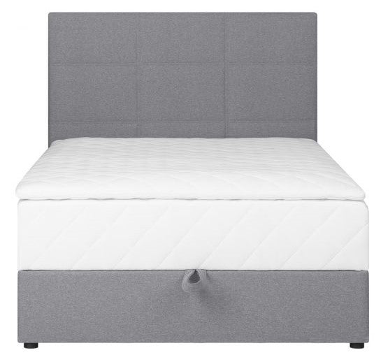 Continental Double Bed East Malmo | size: Length: 210cm, Width: 123cm, Height: 114.5cm | color: Gray | image: 3 | variant: 1005822