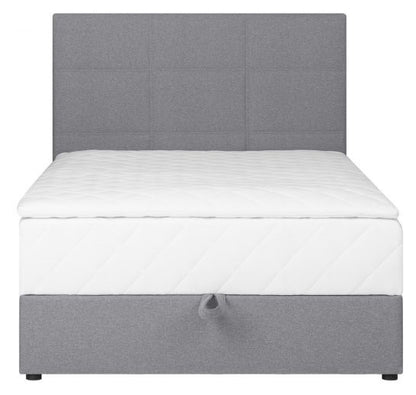Continental Double Bed East Malmo | size: Length: 210cm, Width: 123cm, Height: 114.5cm | color: Gray | image: 3 | variant: 1005822