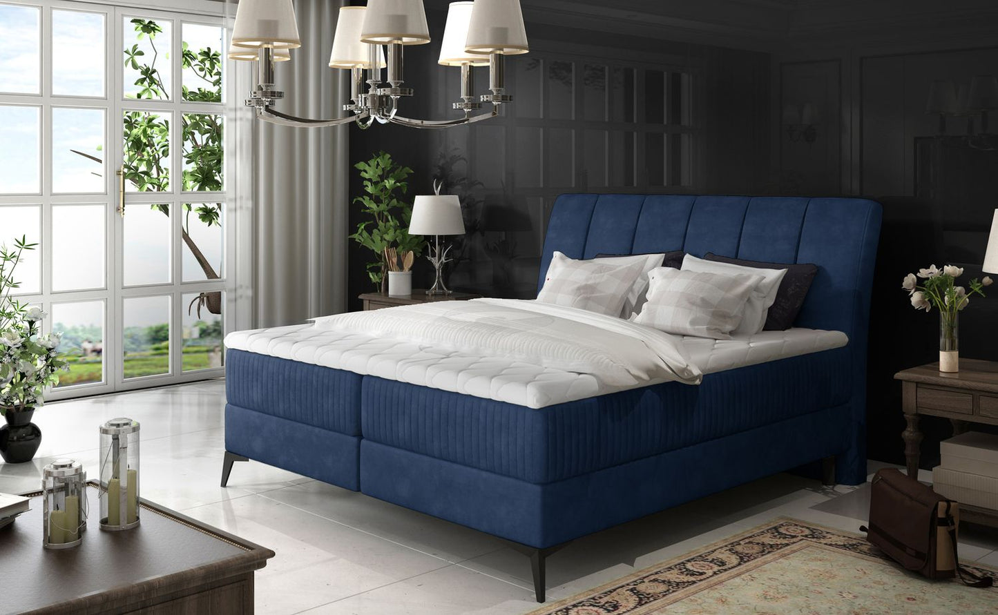 Continental Double Bed East Mantua 2 | size: Length: 221cm, Width: 183cm, Height: 118cm | color: Kronos/Pasy | image: 1 | variant: 1012005