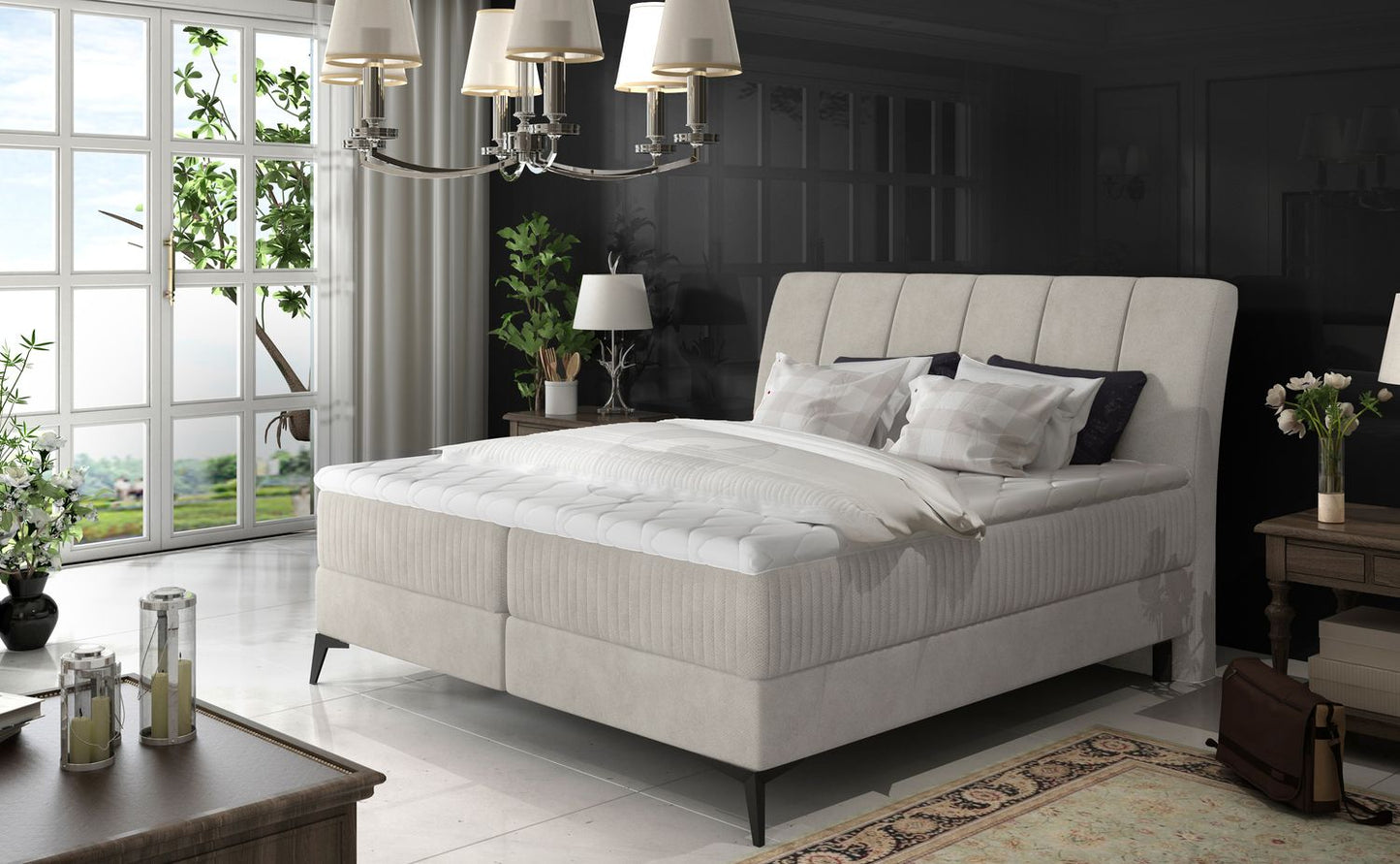 Continental Double Bed East Mantua 2 | size: Length: 221cm, Width: 183cm, Height: 118cm | color: Pasy/Soro | image: 1 | variant: 1012000