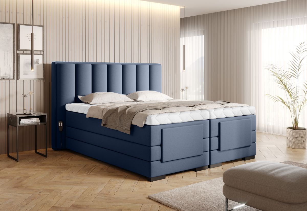 Continental Double Bed Kirkwall 2 | size: Length: 217cm, Width: 198cm, Height: 130cm | color: Gojo | image: 2 | variant: 1013363