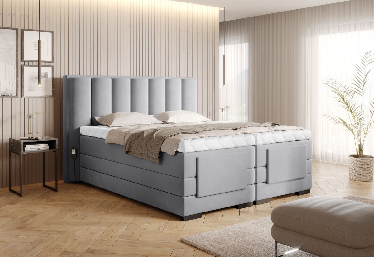 Continental Double Bed Kirkwall 2 | size: Length: 217cm, Width: 198cm, Height: 130cm | color: Sola | image: 2 | variant: 1013338