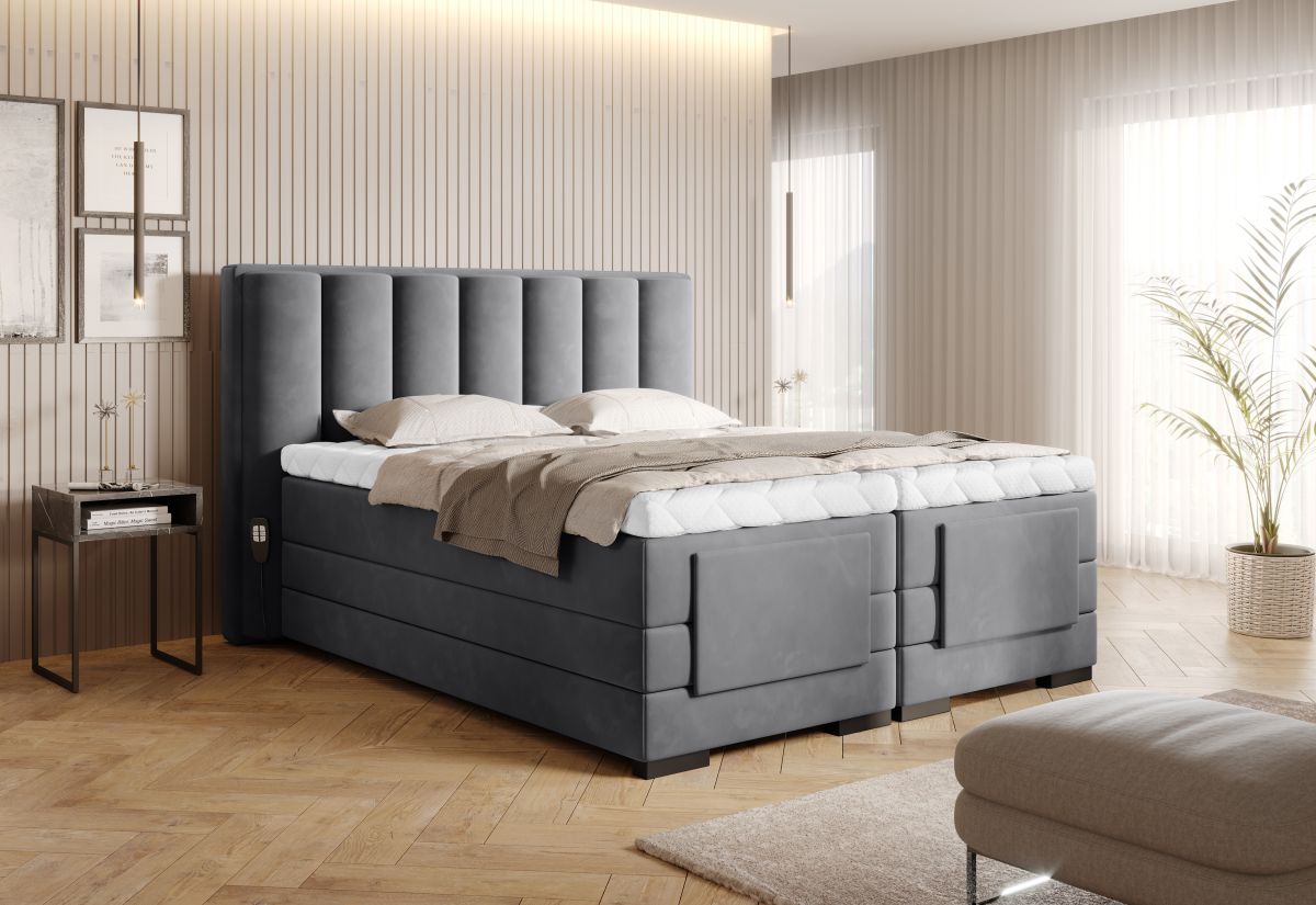 Continental Double Bed Kirkwall 2 | size: Length: 217cm, Width: 198cm, Height: 130cm | color: Sola | image: 2 | variant: 1013345