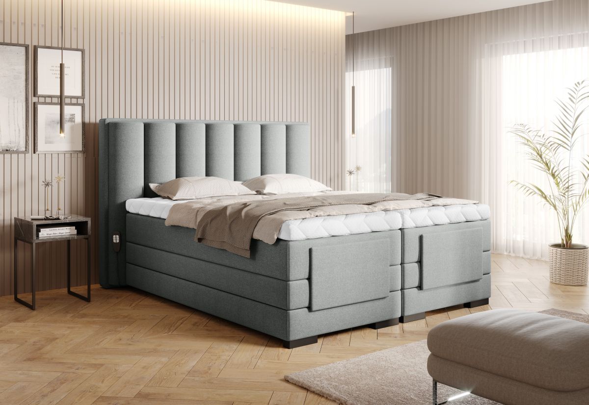 Continental Double Bed Kirkwall 2 | size: Length: 217cm, Width: 198cm, Height: 130cm | color: Velvetmat | image: 2 | variant: 1013340