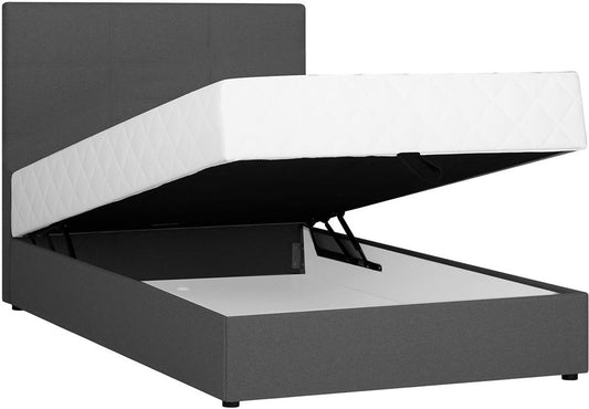 Continental Double Bed Malmo | size: Length: 210cm, Width: 143cm, Height: 114.5cm | color: Gray | image: 1 | variant: 1001779