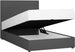 Continental Double Bed Malmo | size: Length: 210cm, Width: 143cm, Height: 114.5cm | color: Gray | image: 1 | variant: 1001779