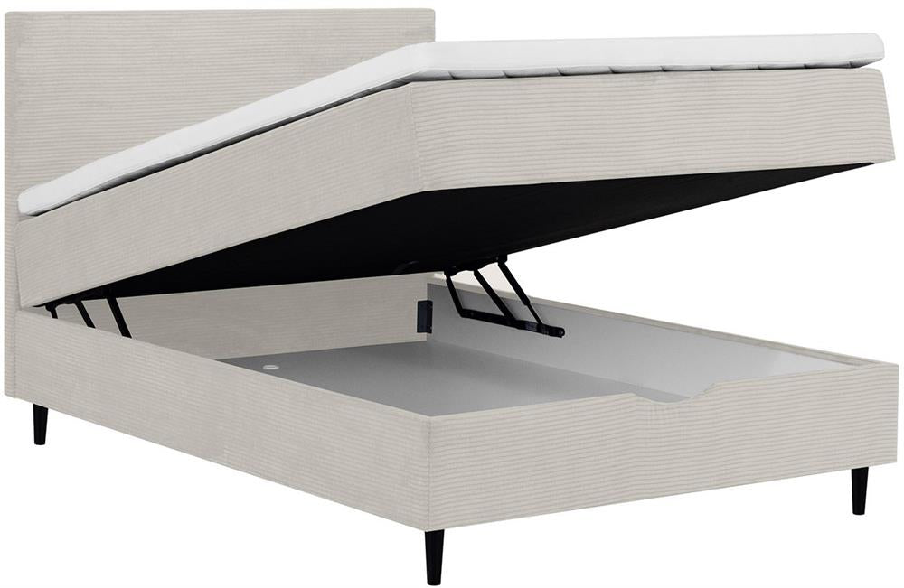 Continental Double Bed Vasteras | size: Length: 208cm, Width: 141cm, Height: 119cm | color: Beige | image: 6 | variant: 1006059