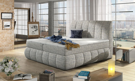 Continental Double Bed Vincenzo 1 | size: Length: 224cm, Width: 180cm, Height: 126cm | color: Berlin | image: 1 | variant: 1009872