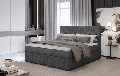 Continental Double Bed West Lugano 2 | size: Length: 215cm, Width: 180cm, Height: 115cm | color: Dora | image: 1 | variant: 1012960