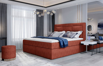 Continental Double Bed West Rouen 2 | size: Length: 215cm, Width: 180cm, Height: 115cm | color: Dora | image: 1 | variant: 1013530