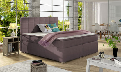 Continental Double Bed West Siauliai 1 | size: Length: 205cm, Width: 160cm, Height: 126cm | color: Purple | image: 0 | variant: 1012025