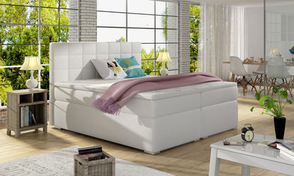Continental Double Bed West Siauliai 1 | size: Length: 205cm, Width: 160cm, Height: 126cm | color: White | image: 1 | variant: 1012018