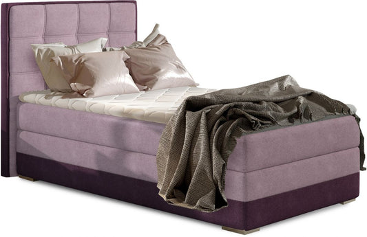 Continental Single Bed Aster | size: Length: 205cm, Width: 95cm, Height: 118cm | color: Pink | image: 0 | variant: 1010291