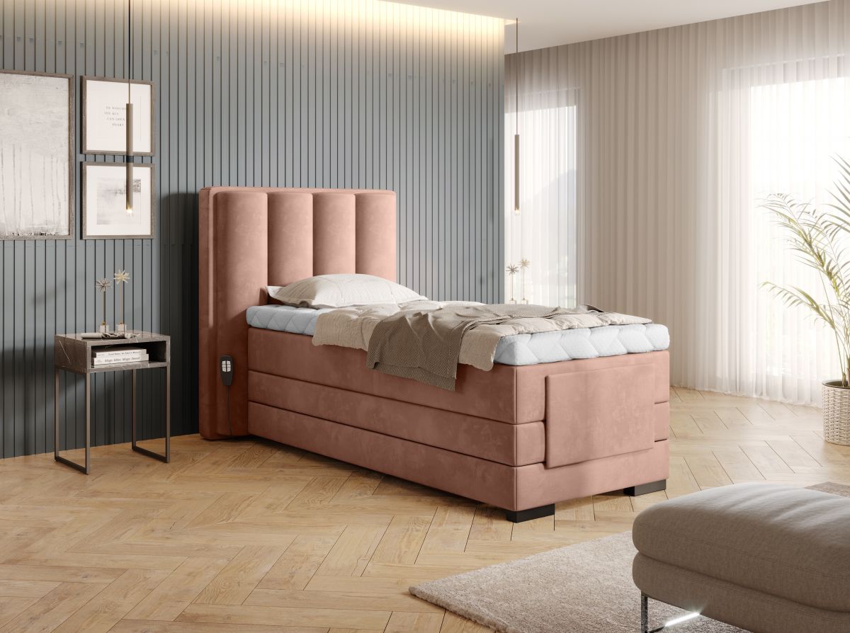 Continental Single Bed Kirkwall | size: Length: 217cm, Width: 108cm, Height: 130cm | color: Nube | image: 1 | variant: 1013673