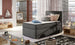 Continental Single Bed Rocco | size: Length: 205cm, Width: 90cm, Height: 126cm | color: Gray | image: 1 | variant: 1010359