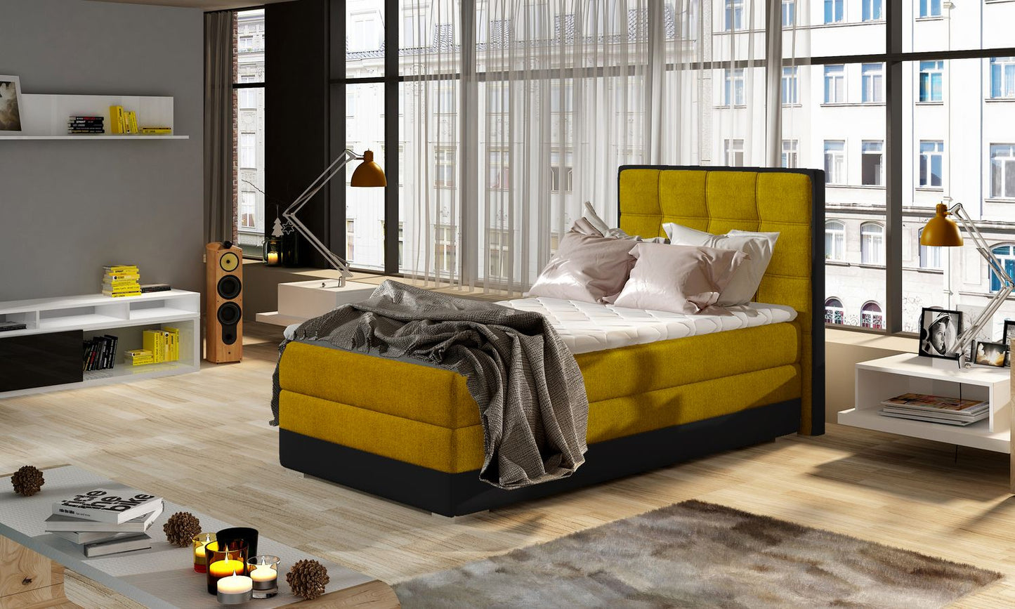 Continental Single Bed Torquay 1 | size: Length: 205cm, Width: 95cm, Height: 118cm | color: Omega/Soft | image: 1 | variant: 1013593