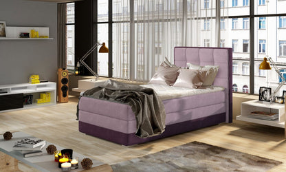 Continental Single Bed Torquay 1 | size: Length: 205cm, Width: 95cm, Height: 118cm | color: Pink | image: 1 | variant: 1013579