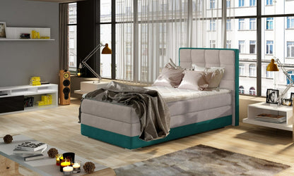 Continental Single Bed Torquay | size: Length: 205cm, Width: 95cm, Height: 118cm | color: Orinoco | image: 0 | variant: 1013568
