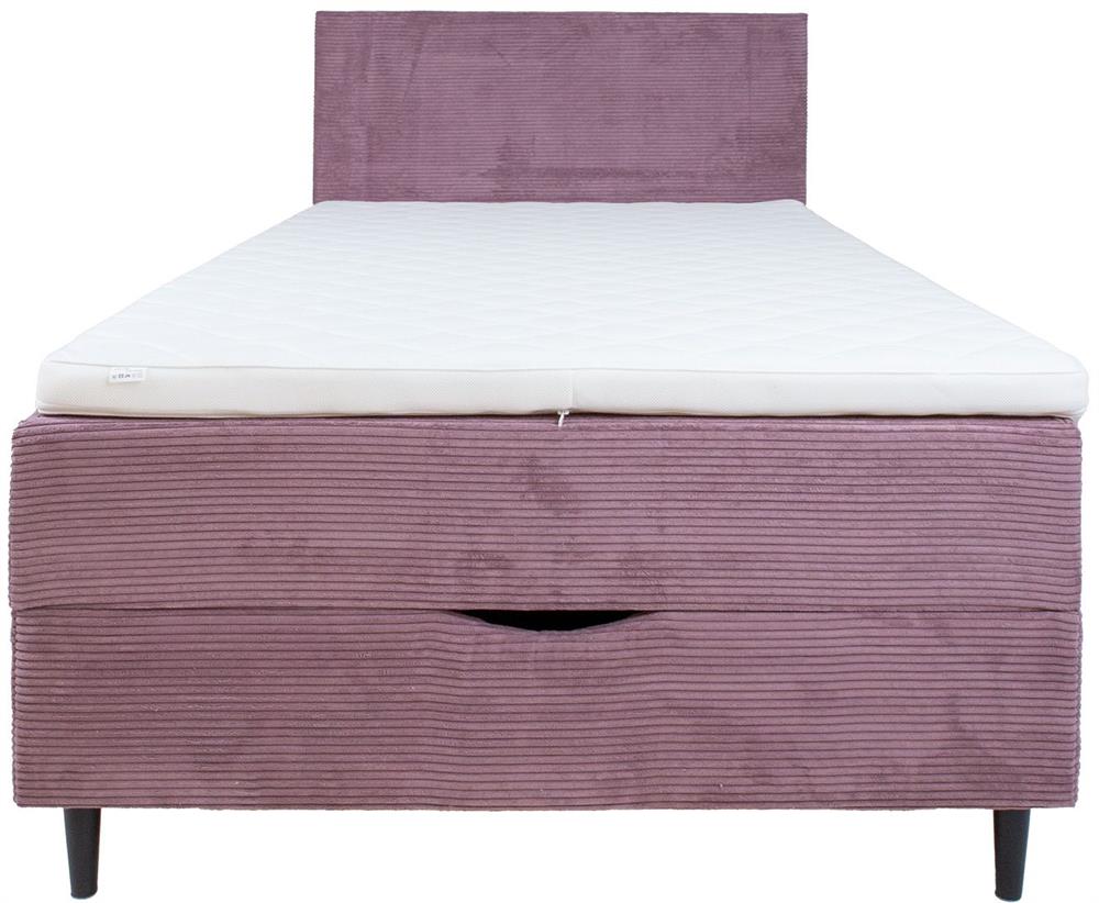 Continental Single Bed Vasteras | size: Length: 208cm, Width: 121cm, Height: 119cm | color: Pink | image: 1 | variant: 1006056
