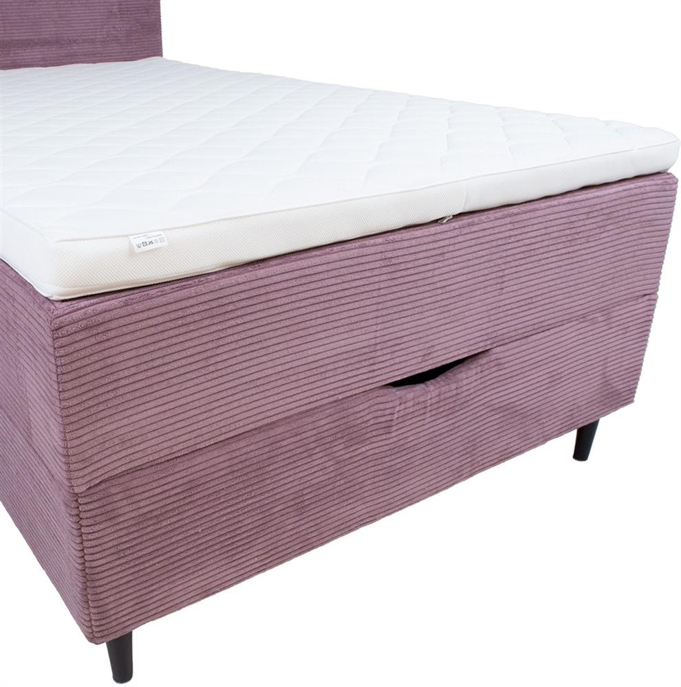 Continental Single Bed Vasteras | size: Length: 208cm, Width: 121cm, Height: 119cm | color: Pink | image: 3 | variant: 1006056