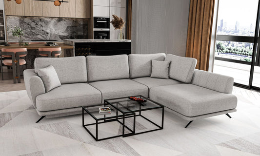 Corner Sleeper Sofa Aviemore 44 | size: Width: 276cm, Height: 90cm, Depth: 191cm | color: Borneo | image: 1 | variant: 1015805