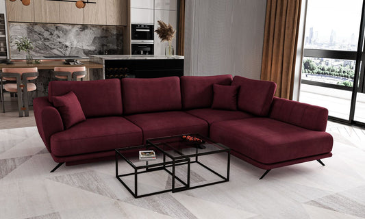 Corner Sleeper Sofa Aviemore 68 | size: Width: 276cm, Height: 90cm, Depth: 191cm | color: Velvetmat | image: 1 | variant: 1015829