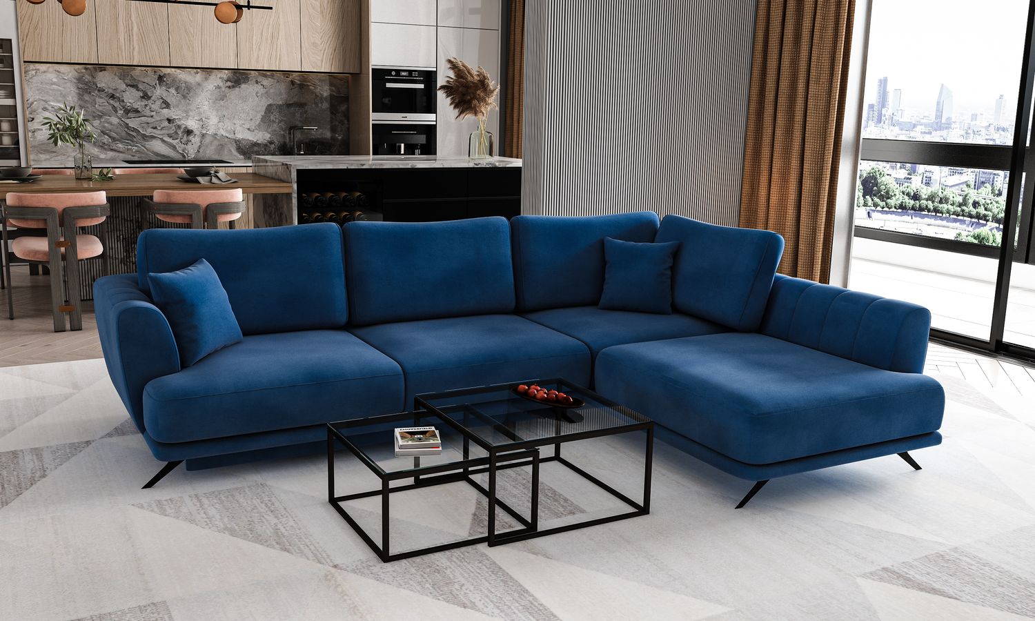 Corner Sleeper Sofa Aviemore 75 | size: Width: 276cm, Height: 90cm, Depth: 191cm | color: Loco | image: 1 | variant: 1015836