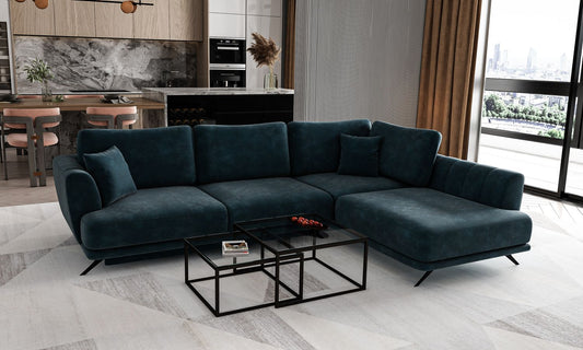Corner Sleeper Sofa Aviemore 77 | size: Width: 276cm, Height: 90cm, Depth: 191cm | color: Nube | image: 1 | variant: 1015838