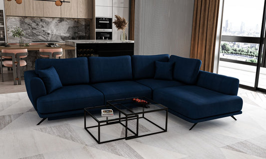 Corner Sleeper Sofa Aviemore 79 | size: Width: 276cm, Height: 90cm, Depth: 191cm | color: Velvetmat | image: 1 | variant: 1015840