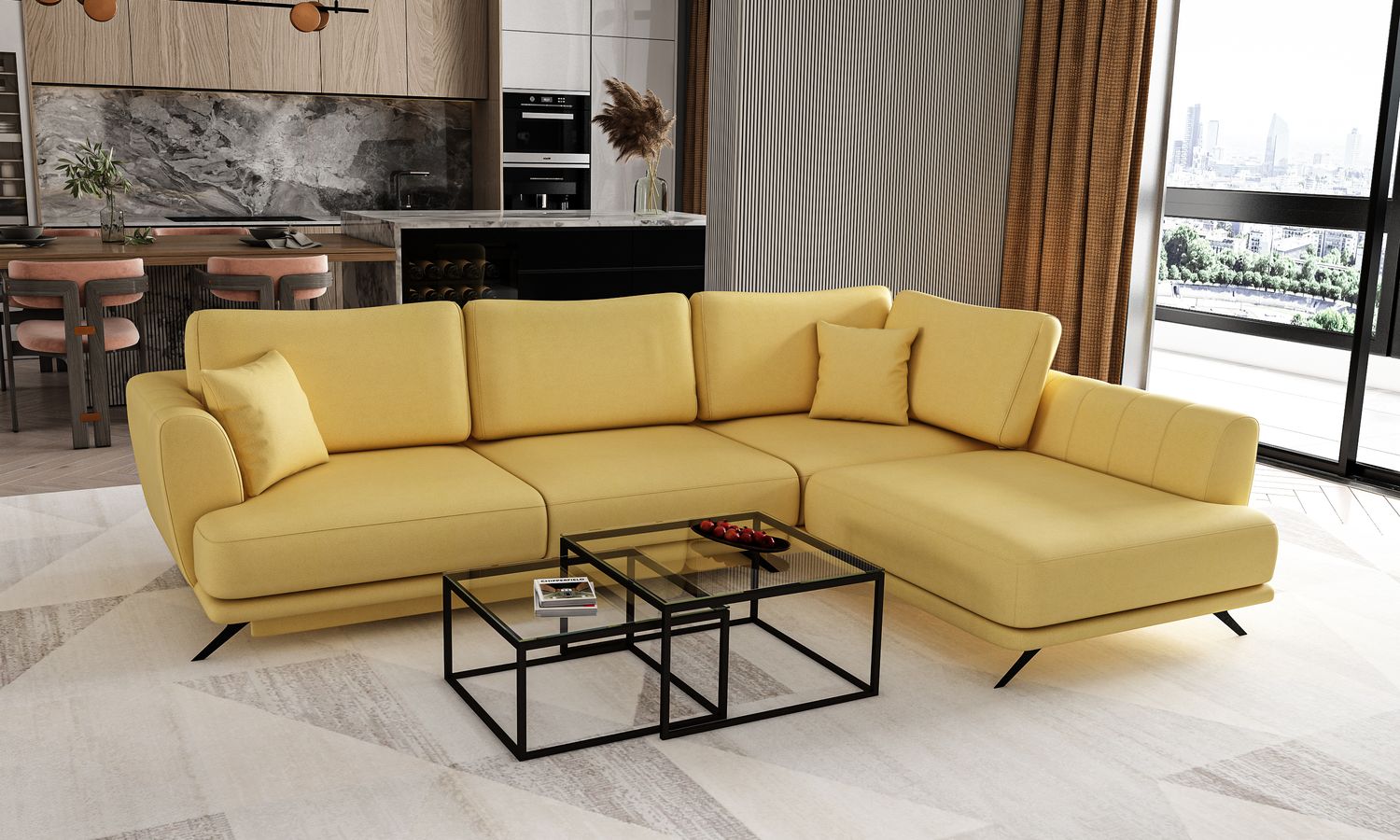 Corner Sleeper Sofa Aviemore 83 | size: Width: 276cm, Height: 90cm, Depth: 191cm | color: Savoi | image: 1 | variant: 1015844