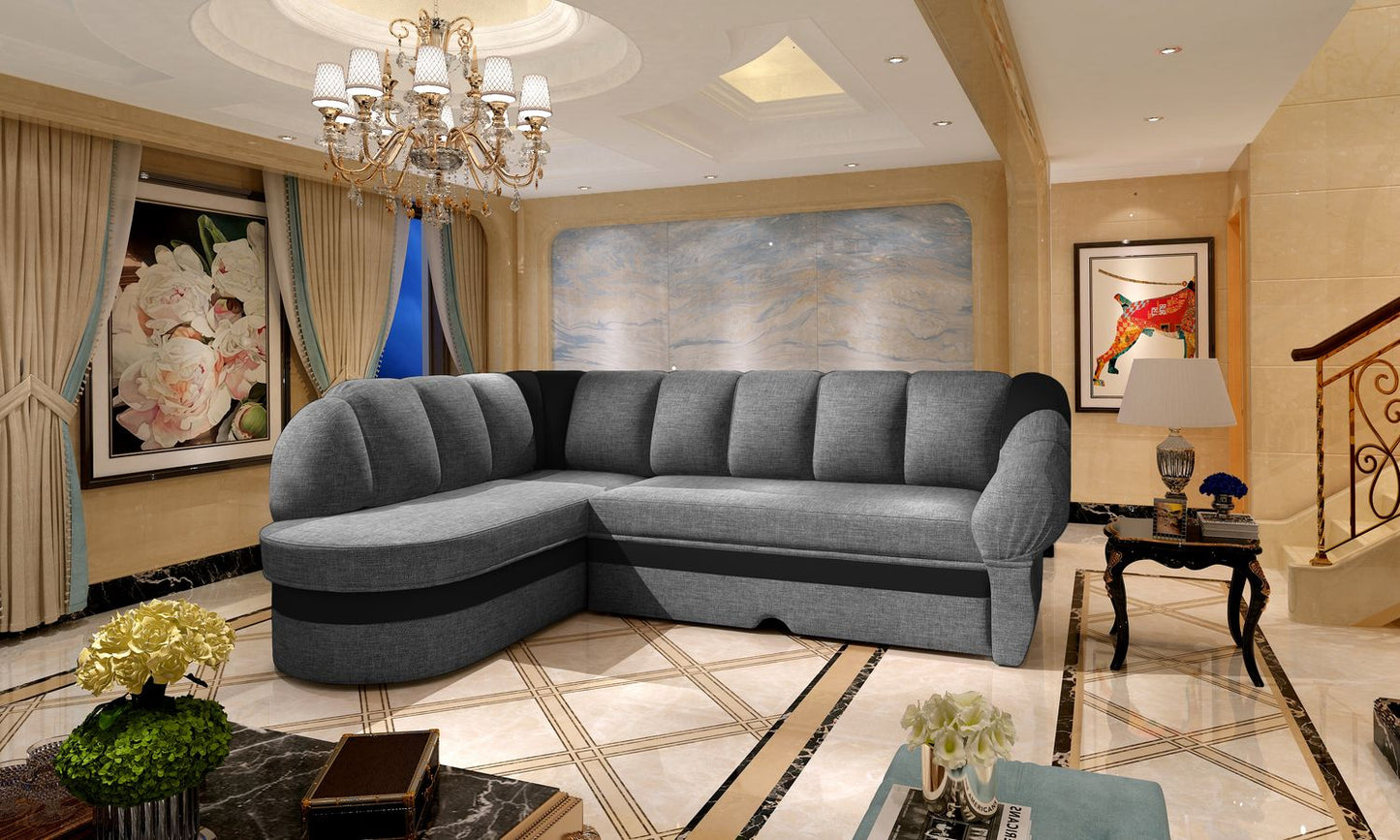 Corner Sleeper Sofa Benano 13 | size: Width: 250cm, Height: 85cm, Depth: 180cm | color: Sawana/Soft | image: 1 | variant: 1014174